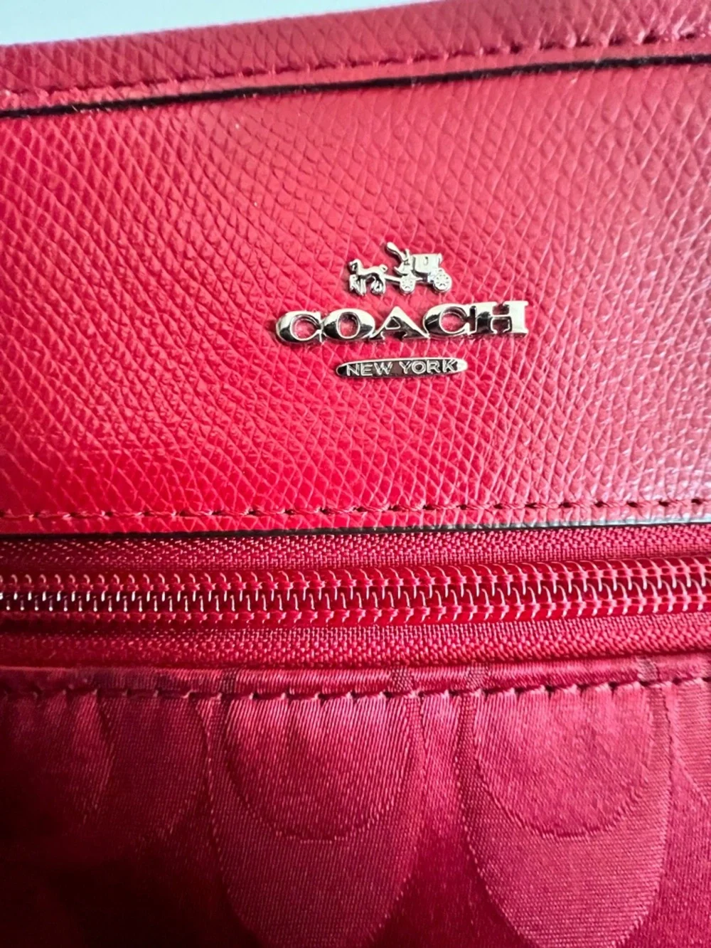 Coach Cherry Red Signature Crossbody Bag - Picture 6 of 11